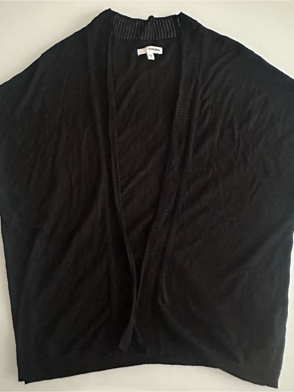 Sonoma Women’s Black Open-Front Cardigan Sweater